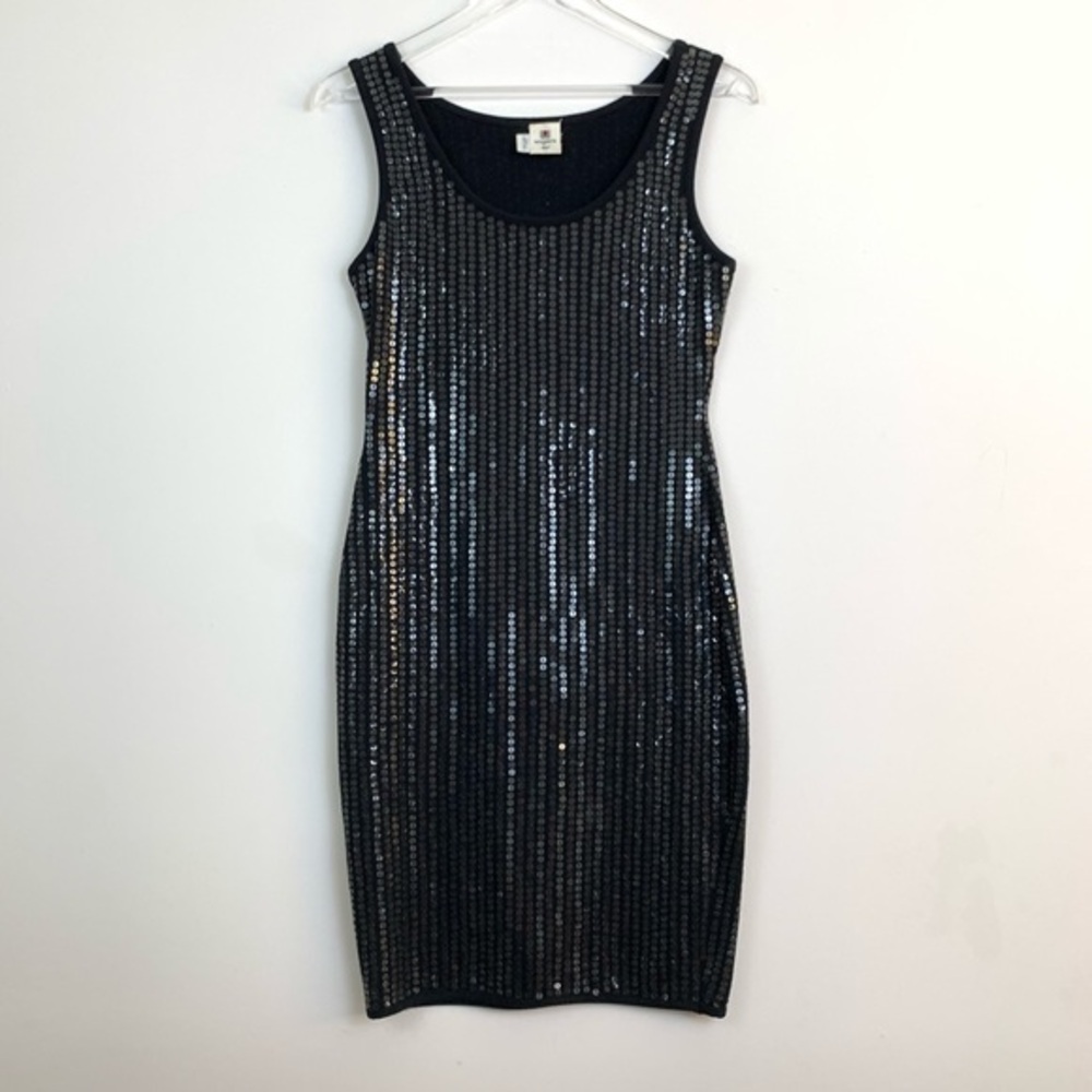 Vintage Ungaro Black Sequin Dress D51